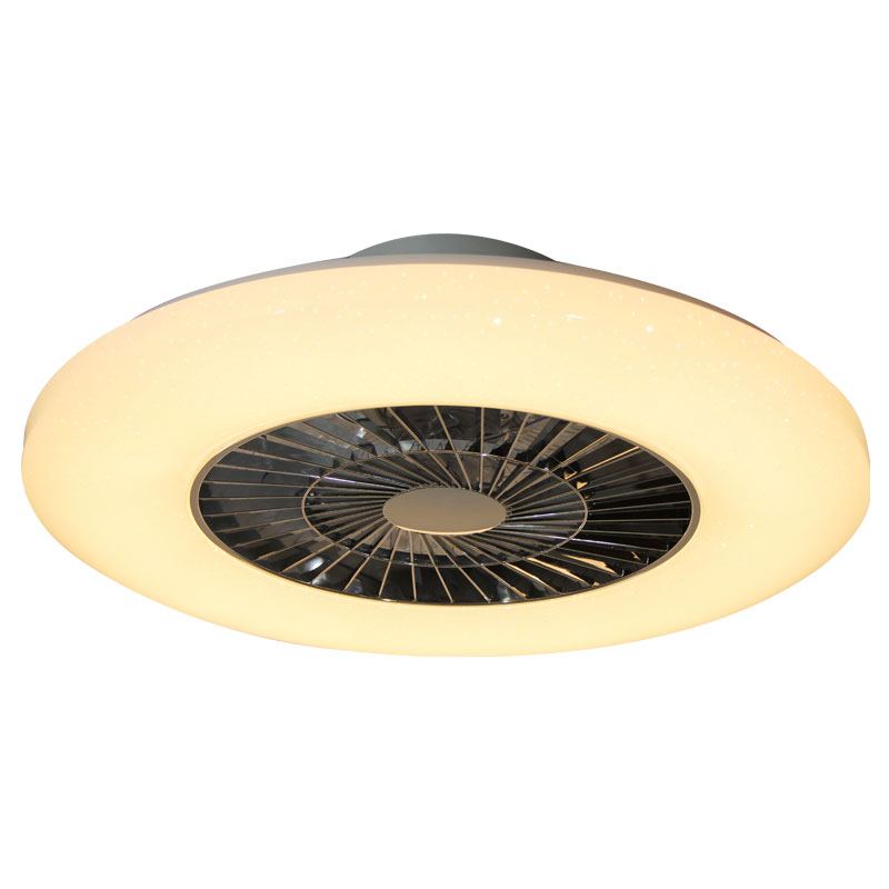 Plastikowa lampa sufitowa z wentylatorem